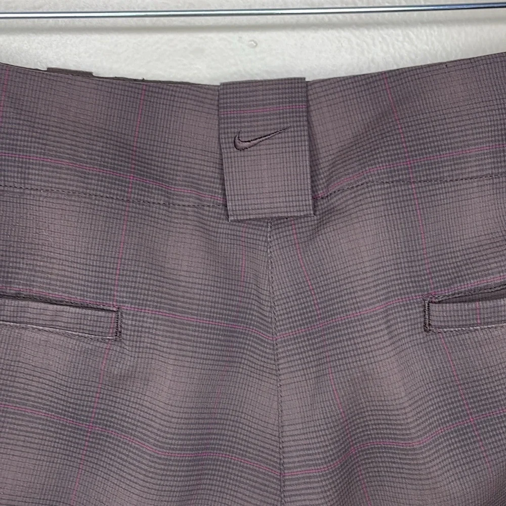 NIKE GOLF Shorts Brown Plaid DRY FIT Bermuda Comfortable Shorts 6